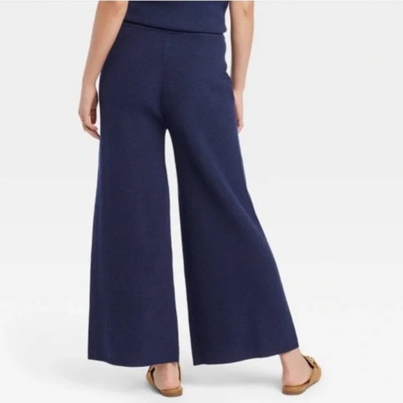 A New Day Women's Plus Size High-Rise Ribbed Sweater Wide Leg Pants - Picture 2 of 10